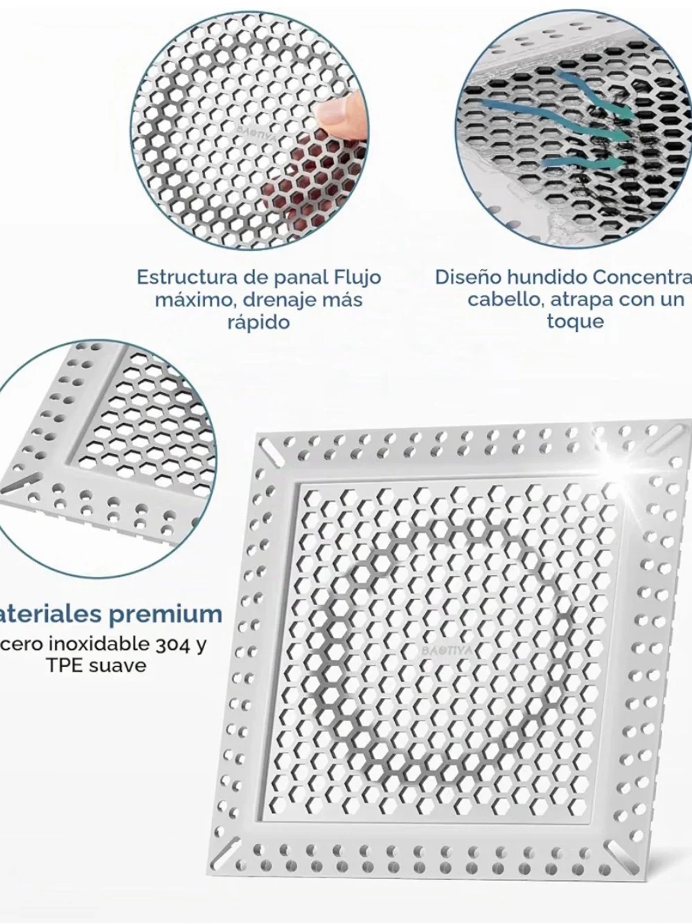 White Hexagon Metal Wall Panel